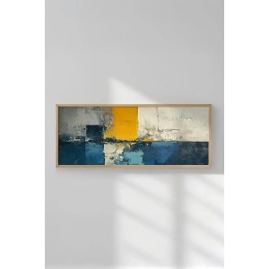Wallxpert tablou decorativ inramat, 50x120 cm, MDF 2.7mm, cadru lemn masiv 2 cm, imprimare digitala, format panoramic, multicolor - Verificat A · Re-Bloom