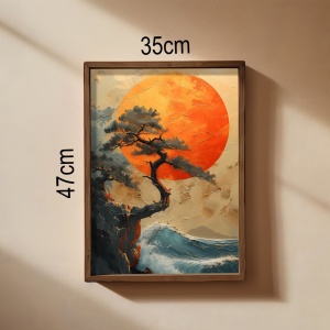 Wallxpert tablou decorativ inramat MDF 35x47x3.5 cm, cadru brad 100%, design modern, multicolor - Verificat A · Re-Bloom - Img 4