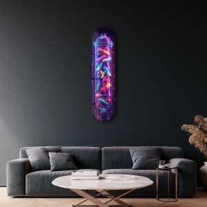 Wallxpert tablou din sticla securizata 20x80 cm, sticla calita 4mm, imprimare UV, multicolor - Verificat A · Re-Bloom - Img 4