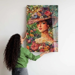 Wallxpert tablou din sticla securizata 30x40 cm, sticla calita 4mm, imprimare UV, hardware preinstalat, multicolor - Verificat A · Re-Bloom - Img 3