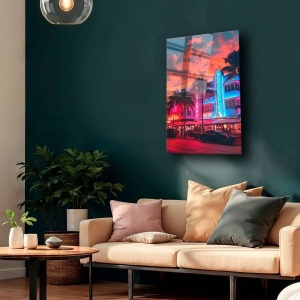 Wallxpert tablou din sticla securizata 40x60 cm, sticla calita 4mm, imprimare UV, multicolor - Verificat B · Re-Bloom - Img 4