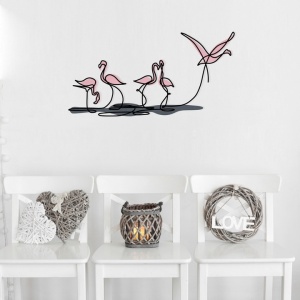 Accesoriu decorativ perete Re-Bloom, metal/lemn, 66x35cm, Resigilat, Grad A - Img 4