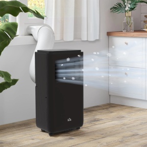 Aer conditionat portabil, ABS/otel, 33x28x70.4 cm, 950W/9000BTU, 5 moduri/3 viteze, dezumidificare 24L/zi, acoperire 12-33m², agent R32, ≤53dB, cablu 1.8m, telecomanda inclusa, negru - Verificat A · Re-Bloom - Img 2