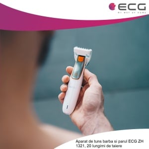 Aparat de tuns barba si parul ECG ZH 1321, 20 lungimi de taiere, baterie reincarcabila 1.2 V NiMh, 600 mAh - Img 2