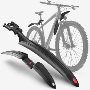 Cumpara Aparatoare de bicicleta spate Velmia, plastic, negru, 60-74 cm de la Chilipirul-zilei în rate, cu cardul sau plata la livrare!