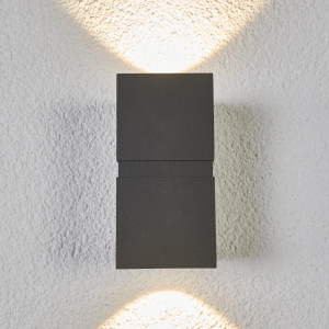 Aplica de perete pentru exterior Gabriela, LED, aluminiu/sticla, gri inchis, 9 x 18 x 10,6 cm - Img 6