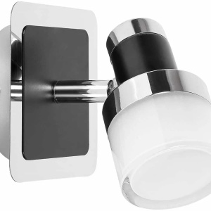 Aplica LED Rabalux Harold, 5W, crom-negru-opal