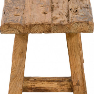 Banca, lemn masiv de tec, maro, 120 x 45 x 30 cm - Img 5