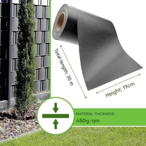 Banda de gard, Protectie vant, DAWIDU, PVC, 35 x 0.19 m, 35 m, Verde, 26 cleme montare, Resigilat, Grad A - Img 3