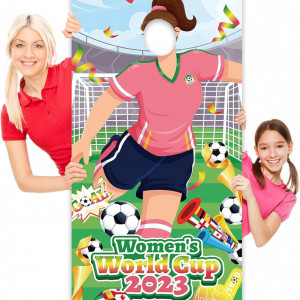 Banner foto pentru cupa mondiala de fotbal DPKOW, poliester, multicolor, 185 x 90 cm