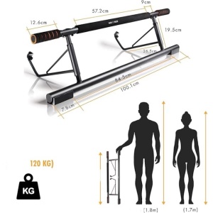 Bara de Tractiuni Multifunctionala Pull Up Bar, Greutate maxima utilizator 120 kg, pozitii multiple de prindere, Resigilat, Grad A - Img 2
