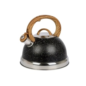Belle Vous ceainic fluierator aragaz 3L, 22.5x22 cm, otel inoxidabil, maner rezistent caldura, compatibil inductie, negru/argintiu - Verificat A · Re-Bloom - Img 2