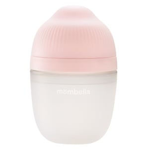 Biberon Anticolici Mombella Breast-Like, 210ml, Tetina M flux mediu, 100% Silicon, Old Roze - Img 2