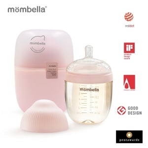 Biberon Anticolici Mombella Breast-Like, 210ml, Tetina M flux mediu, PPSU,Old Roze - Img 1