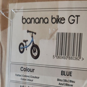 Bicicleta fara pedale Balance Bike, banana bike, 12 inch, varsta 2-5 ani, cadru din aluminiu, albastru, Resigilat, Grad A - Img 6