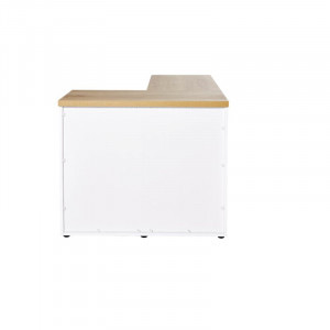 Birou Libre din lemn, alb, 111 x 90 cm - Img 5