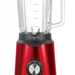 Blender de masa Heinner HBL-1000RED, 1000W, Bol sticla 1.5L, 3 viteze+Pulse, 6 lame detasabile din inox, Rosu