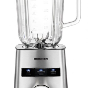 Blender de masa Heinner HBL-HE800SS, 800 W, Functii: zdrobirea ghetii, Smoothie, Pulse, bol din sticla 1.5 l, lame din otel inoxidabil, buton rotativ, protectie la supraincalzire, bol din sticla si lame detasabile, carcasa din inox, Argintiu