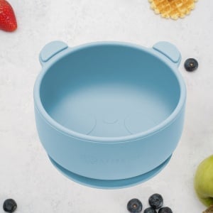 Bol din silicon cu ventuza, AppeKids, The Little Bear - Aqua Blue - Img 1