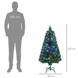 Brad artificial pentru Craciun Re-Bloom, LED, PVC/metal, verde, 60 x 120 cm, Resigilat, Grad A - Img 3