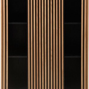 Bufet Linea din MDF, negru, 135 x 98cm - Img 5