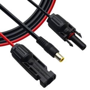 Cablu adaptor pentru panoul solar 16 AWG Gintooyuin, metal/PVC, negru/rosu. 180 cm