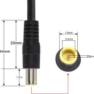 Cablu bricheta auto la DC Gintooyun, metal/PVC, negru, 150 cm, 12V, 2A