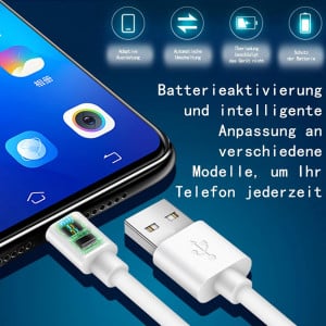 Cablu compatibil cu diferite modele de telefoane cu interfata USB-C Runzexin, plastic, alb, 1 m 