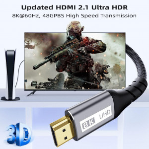 Cablu HDMI 2.1 Gardien, 8K 7.5M 48Gbps, 9 m - Img 4