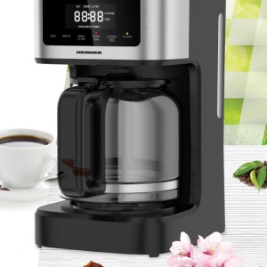 Cafetiera digitala Heinner Hcm-DD900BKSS, Putere 900W, Capacitate 1.8L, Display digital cu control touch, Tarie cafea ajustabila, Negru/Inox - Img 3