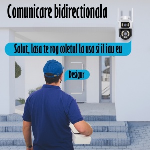 Camera de Supraveghere Video Dual Lens 4K REVOSE™ 8MP 2560x1920, Aplicatie Dedicata, Intelligent Tracking, PTZ, WIFI, Lan, AP hotspot, Micro SD, Rotire, Alarma miscare, Interior si Exterior, Dual Camera - Img 3