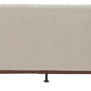 Canapea cu 3 locuri din catifea bej Dante, 210 x 72 cm - Img 2