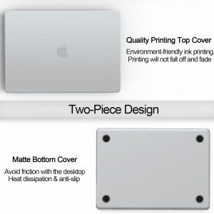 Carcasa de protectie pentru MacBook Air TeDaWen, plastic, transparent, 13.6 inchi - Img 6