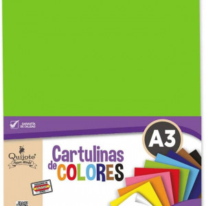 Carton colorat Quijote Paper World, verde, A3, 40 coli - Img 1