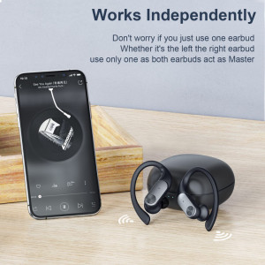 Casti audio wireless Kingstar, impermeabile, IPX7, plastic/silicon, negru, Bluetooth - Img 6