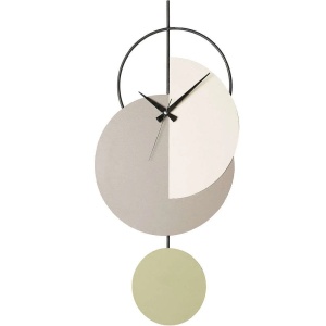 Ceas decorativ de perete Re-Bloom, metal, multicolor, 31 x 68 cm