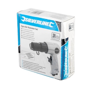 Ciocan pneumati cu accesorii Silverline, 5 bucati