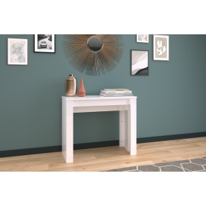 Consola/masa dining extensibila alb Helena