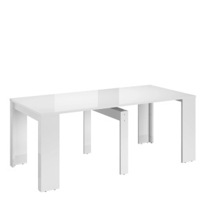 Consola/masa dining extensibila alb Helena - Img 5