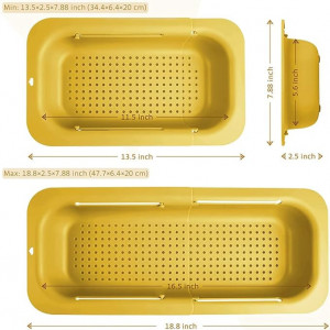 Cos cu strecuratoare pentru chiuveta KECRULV, plastic, galben