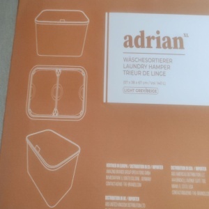 Cos pentru rufe Hennez, Premium, 2 compartimente, bej, 140 l, Resigilat, Grad A - Img 5