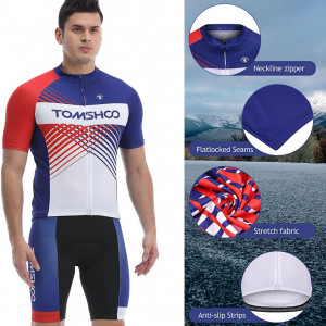 Costum pentru ciclism TOMSHOO, poliester, multicolor, marimea XL - Img 8