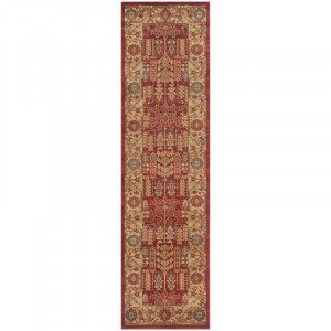Covor Beauregard roșu / natural, 62 x 240 cm - Img 1