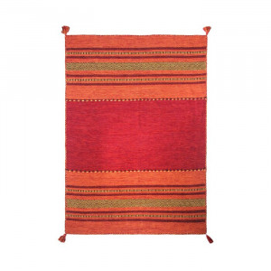 Covor Chinn din lana, realizat manual, rosu, 130 x 190 cm