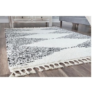 Covor CosmoLiving Cosmopolitan, textil, alb/negru, 240 x 320 cm