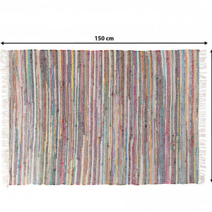 Covor Danca, tesut manual, multicolor deschis, 80 x 150 cm - Img 8