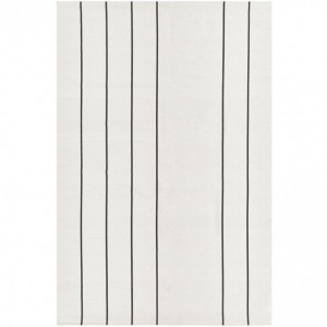 Covor David, bumbac, alb/negru, 120 x 180 cm