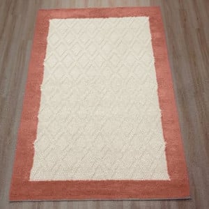 Covor My Home, textil, rosu/bej, 240 x 320 cm