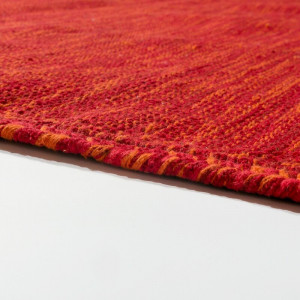Covor roșu Kilim din bumbac țesut manual, roșu, 160 x 220 cm - Img 2