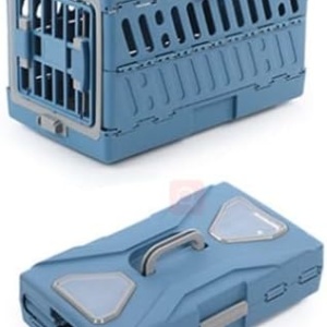 Cusca pliabila pentru transport animale Astorpet, plastic, albastru, 33 x 56 x 37 cm 